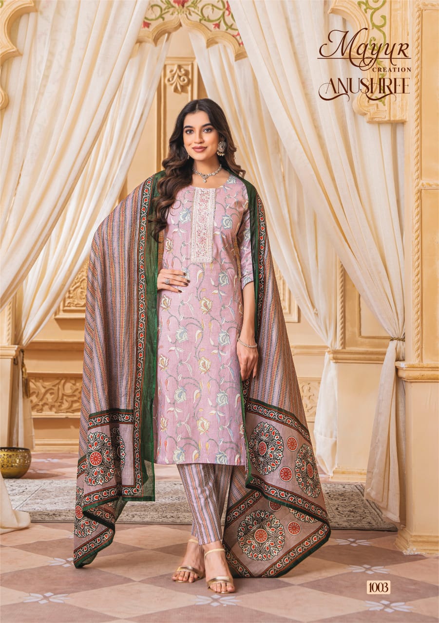 Anushree Vol 1 By Mayur Cotton Printed Kurti With Bottom Dupatta Wholesale Price In Surat
